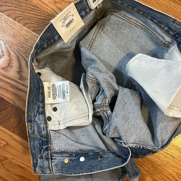 AGOLDE 90's Mid Rise Loose Short Swapmeet Jean Denim Shorts Size 26 NWT - Picture 13 of 14